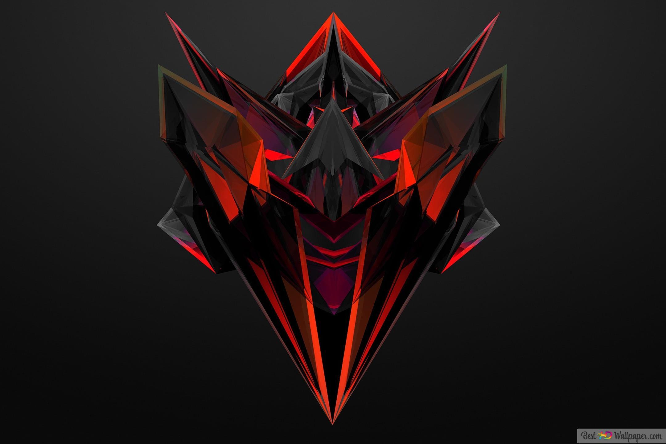 2160x1440 Red and black logo 4K wallpaper download