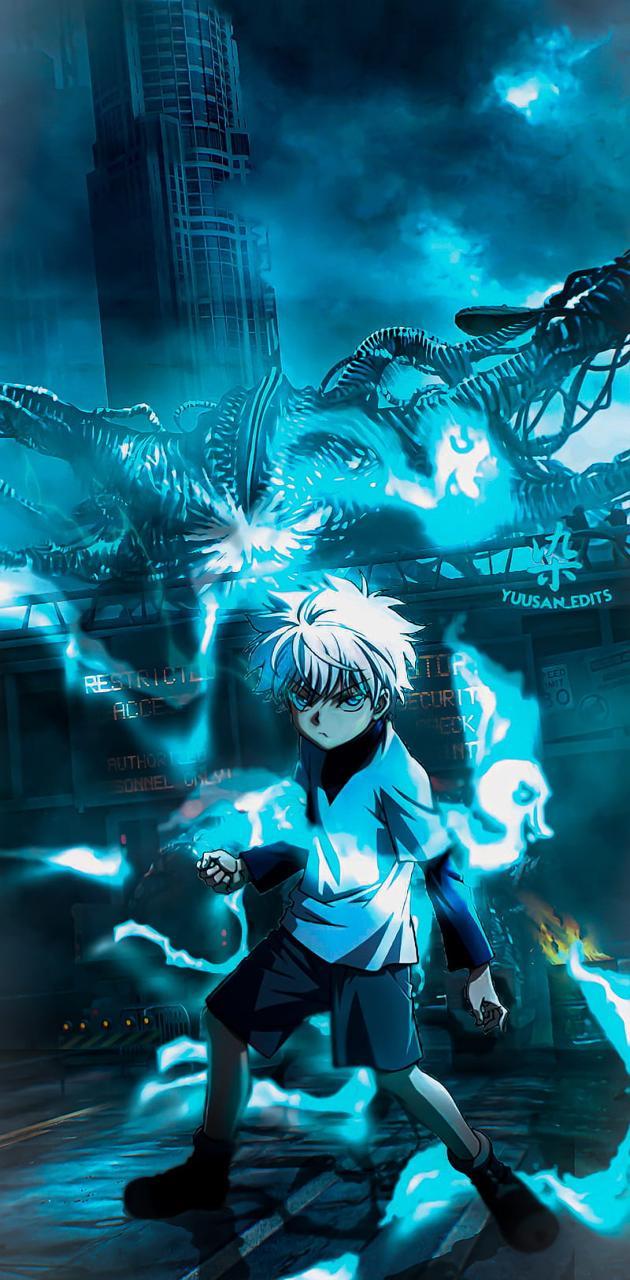630x1280 Killua supreme wallpaper