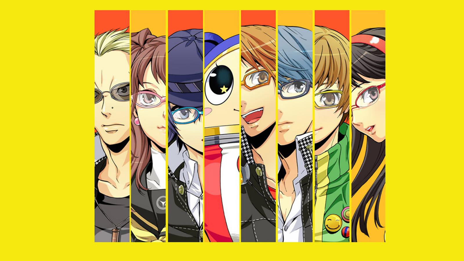 1600x900 Persona series Persona 4 Hanamura Yosuke Narukami Yuu Satonaka Chie Shirogane Naoto Amagi Yukiko Kujikawa Rise Tatsumi Kanji Kuma (Persona 4) wallpaperx900