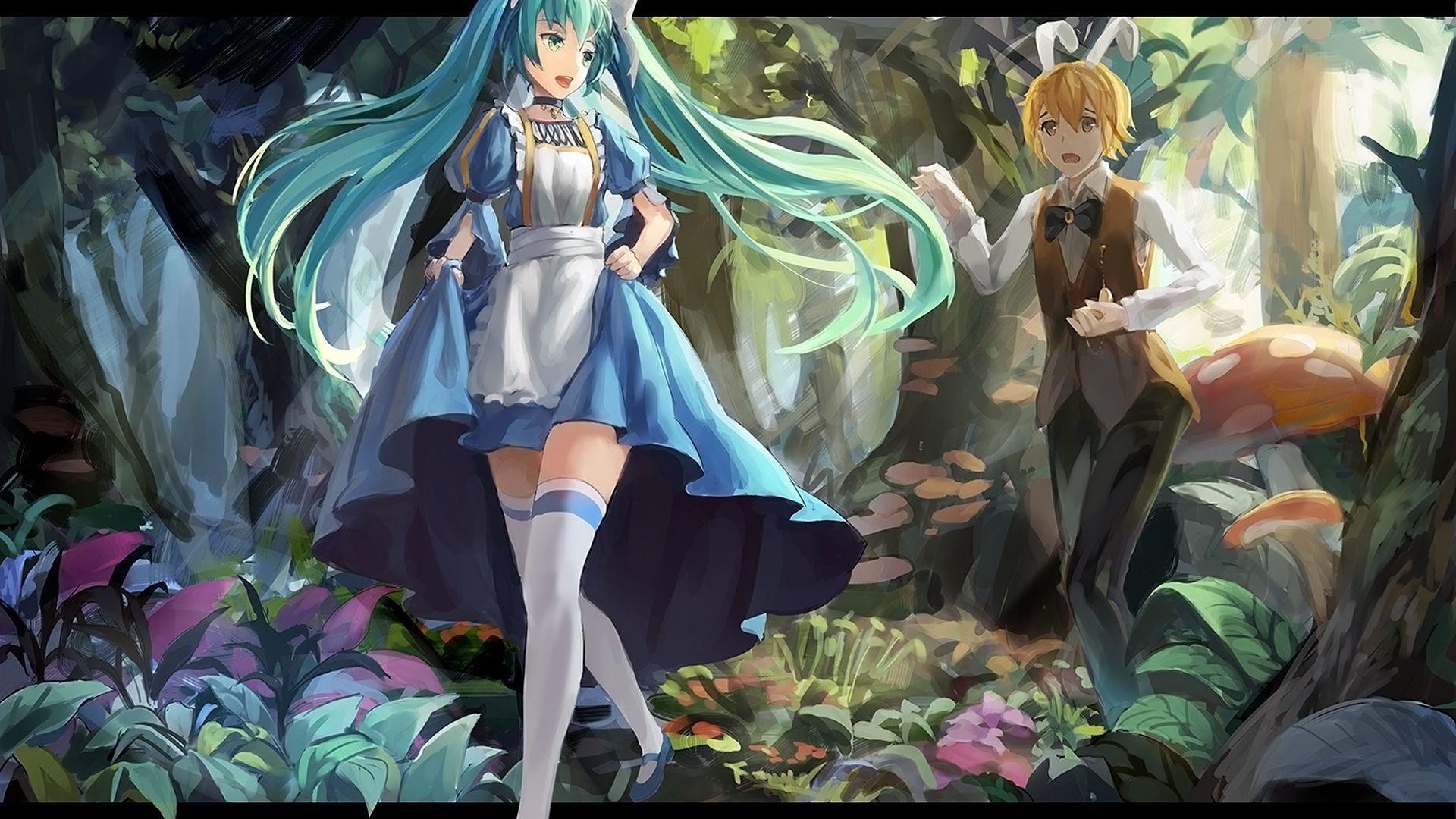 1920x1080 Desktop Wallpaper Hatsune Miku, Kagamine Rin Len, Vocaloid, Art, HD Image, Picture, Background, Dfbc3a