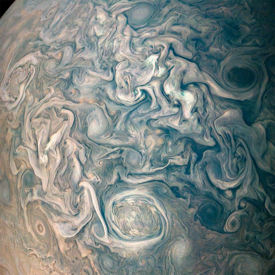 900x900 Space Image. Chaotic Clouds of Jupiter
