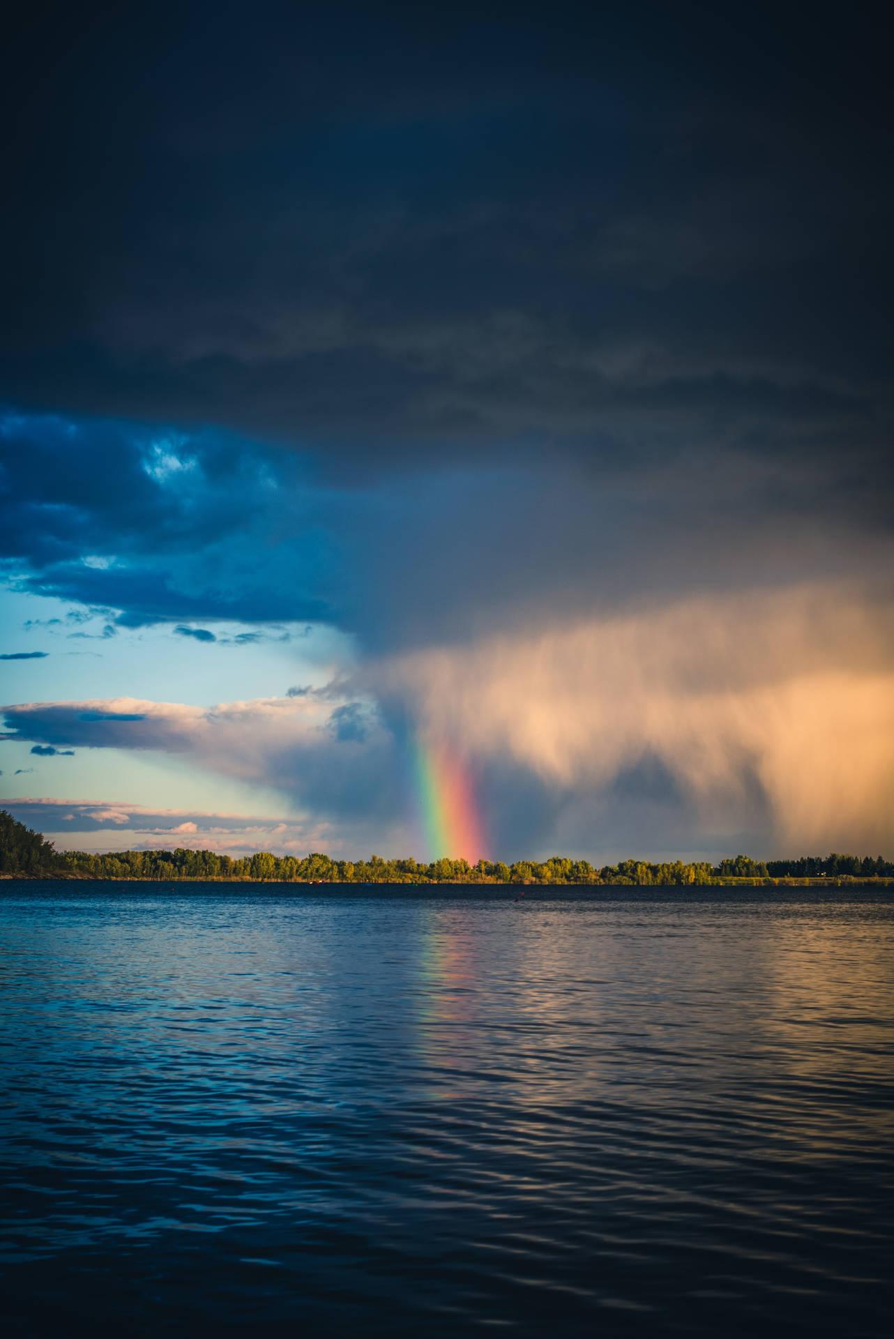 1282x1920 Download Rainbow In River Wallpaper
