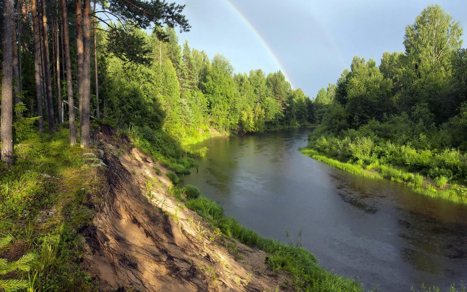 1920x1200 Rivers, Forests, Scenery, Rainbow Gallery HD Wallpaper