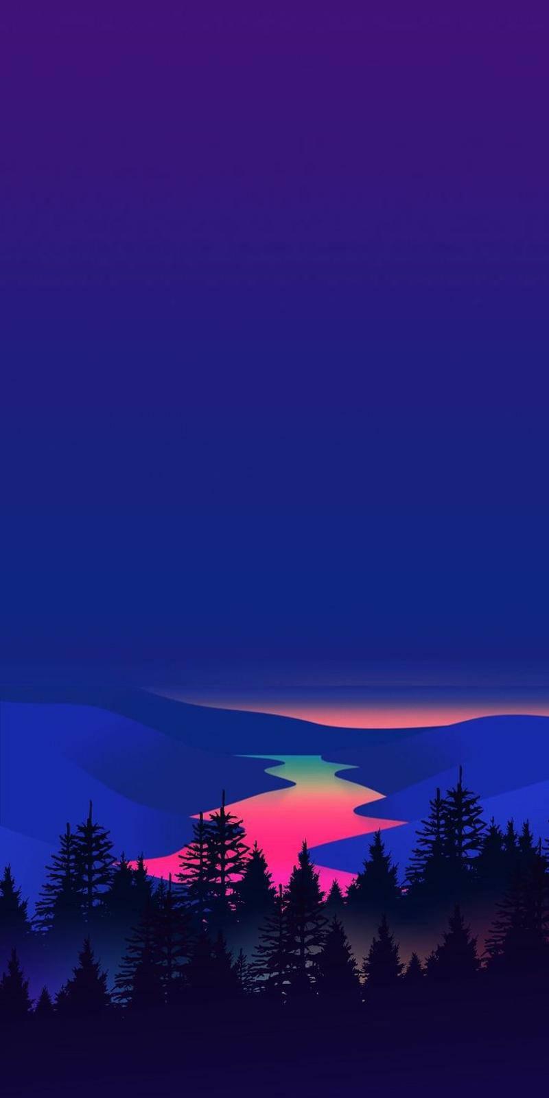 800x1600 Download Vibey Rainbow River Wallpaper