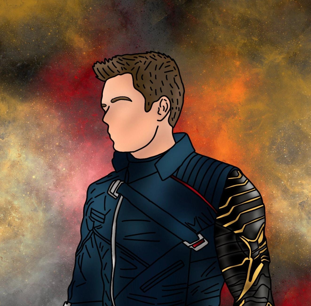 1323x1301 Bucky Barnes Wallpaper