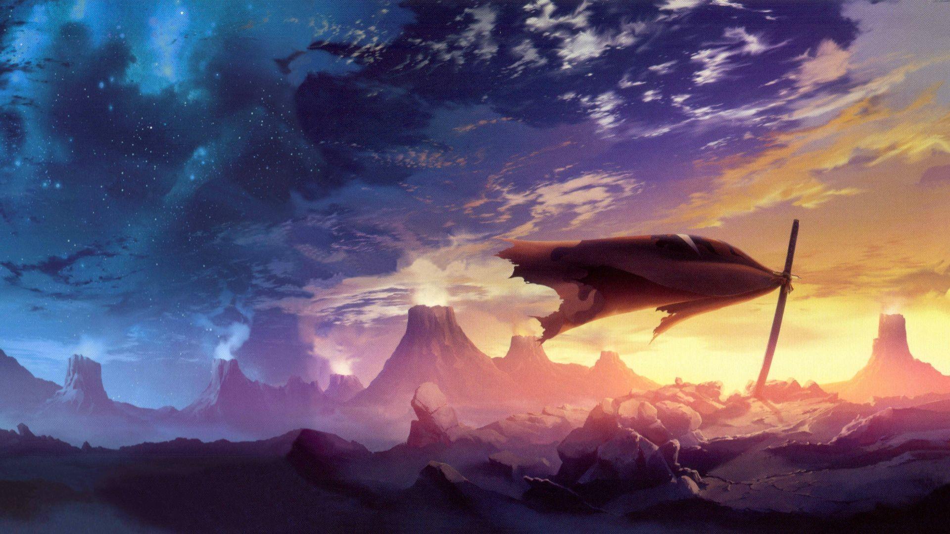 1920x1080 Winter Anime Wallpaper background picture
