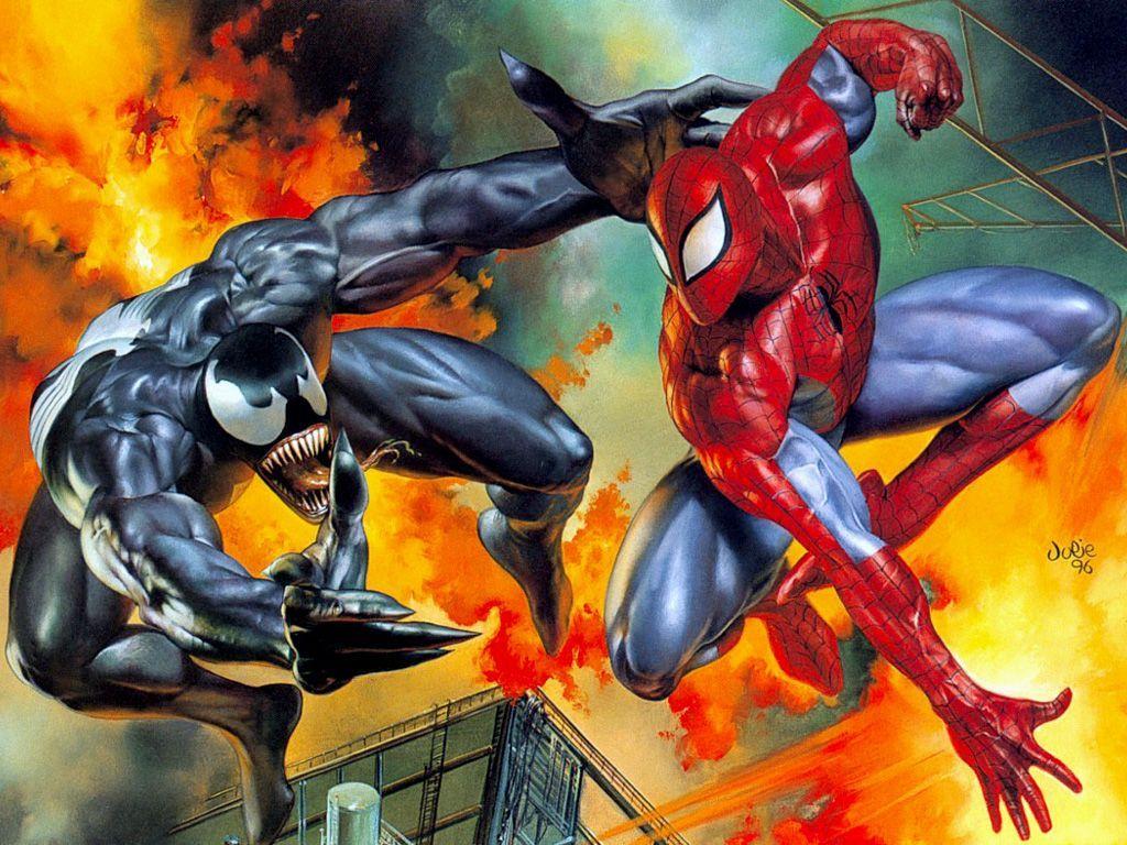 1024x768 Spiderman vs venom wallpaper Gallery