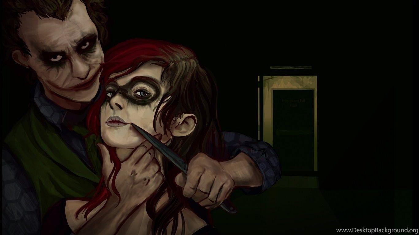 1366x768 Fear, Joker, Harley Quinn, Knife Wallpaper And Picture