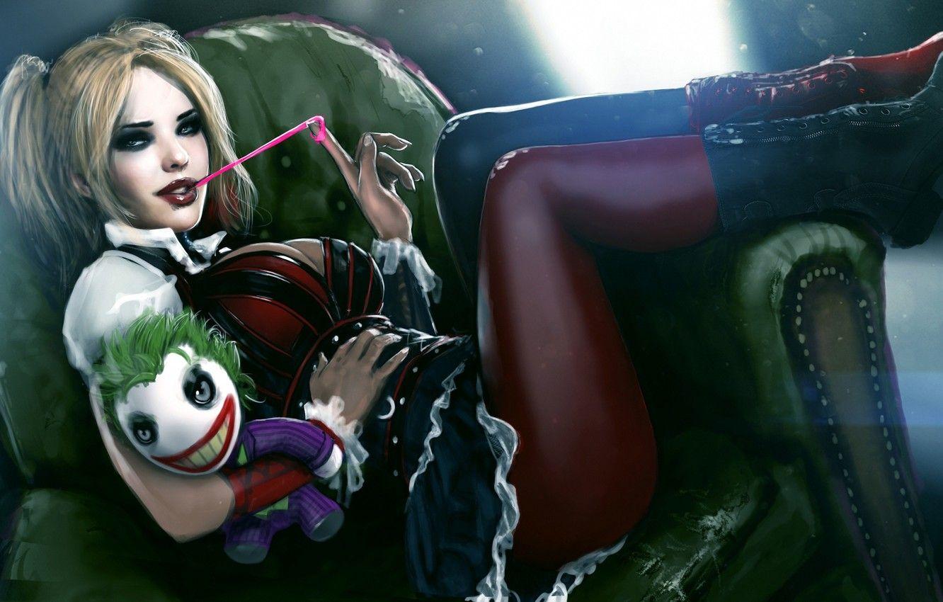 1332x850 Wallpaper ass, girl, feet, toy, boots, villain, ass, joker, harley