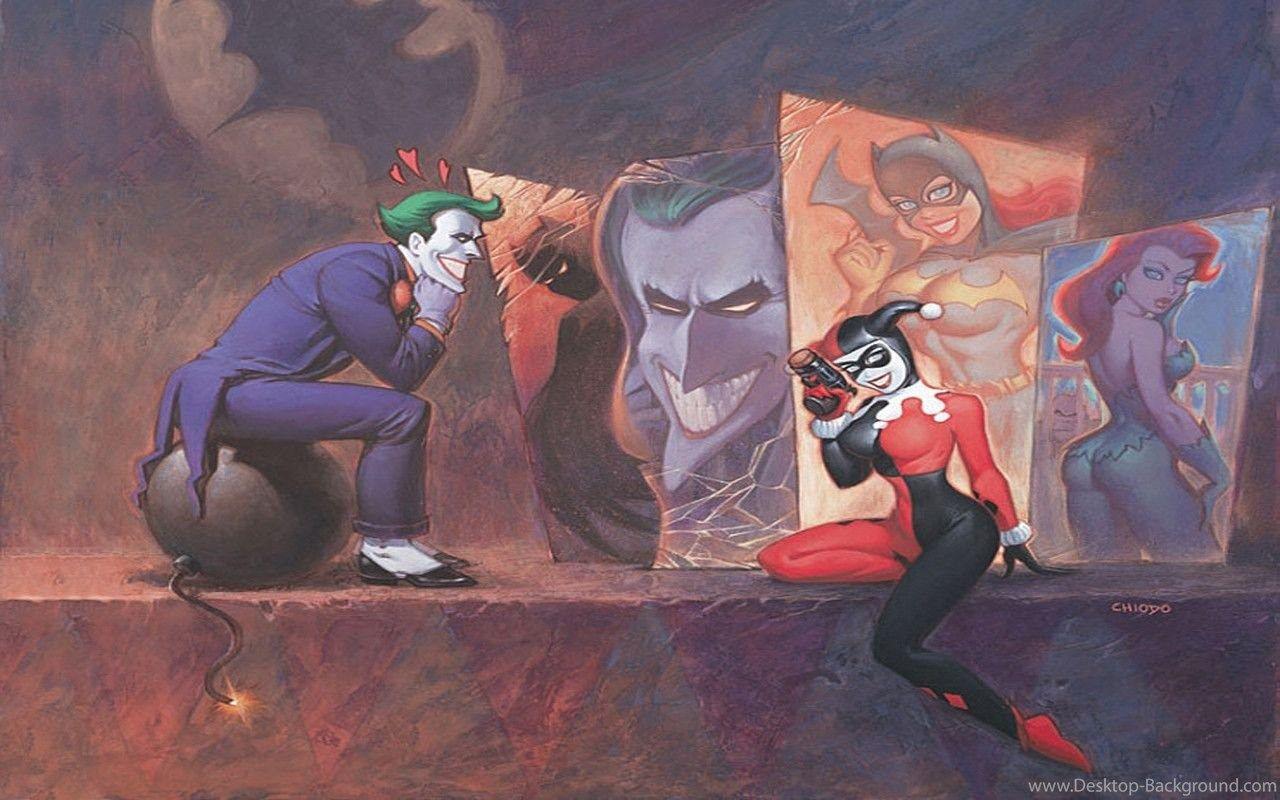 1280x800 Joker And Harley Quinn Wallpaper Desktop Background