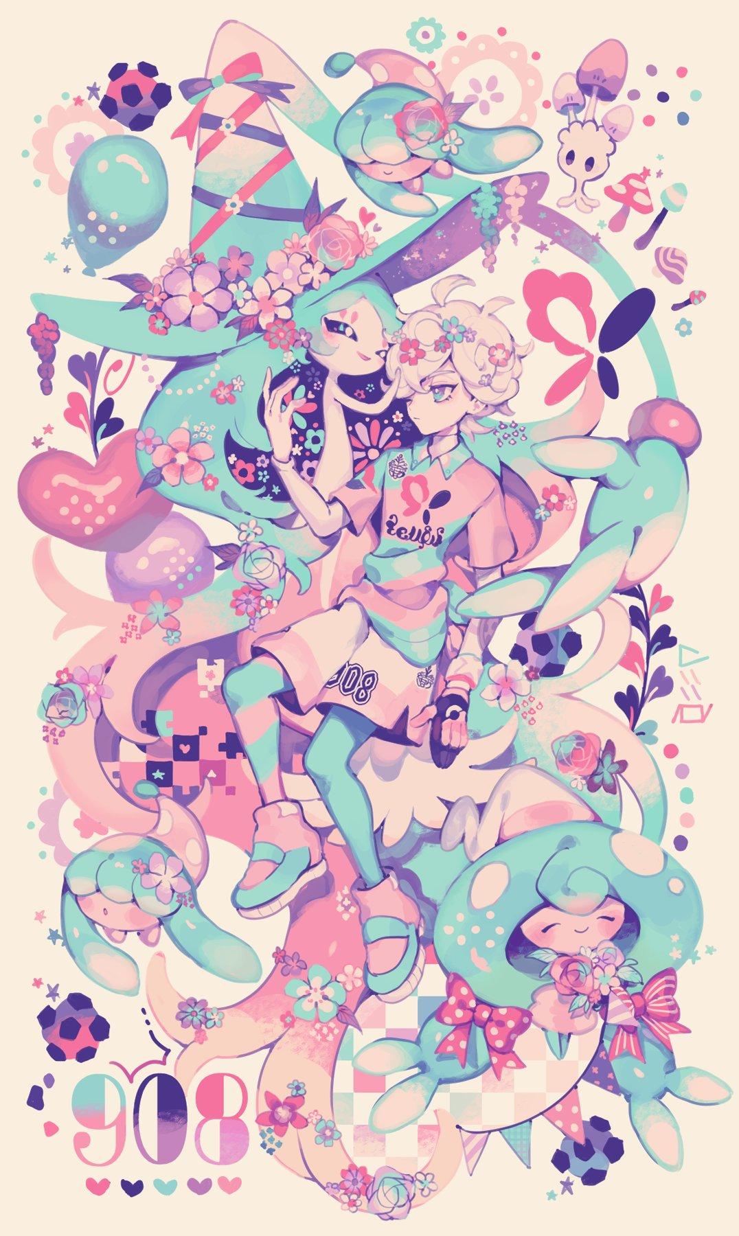 1076x1800 bede, hatterene, hatenna, morelull, and hattrem (pokemon and 2 more) drawn by maru_(umc_a)