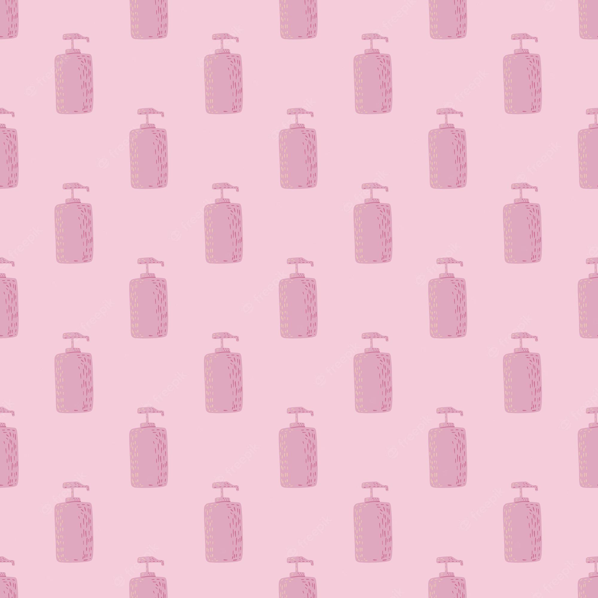 2000x2000 Premium Vector. Cosmetic bottle seamless pattern. cosmetics toiletries background. repeated texture in doodle style for fabric, wrapping paper, wallpaper, tissue. vector illustration