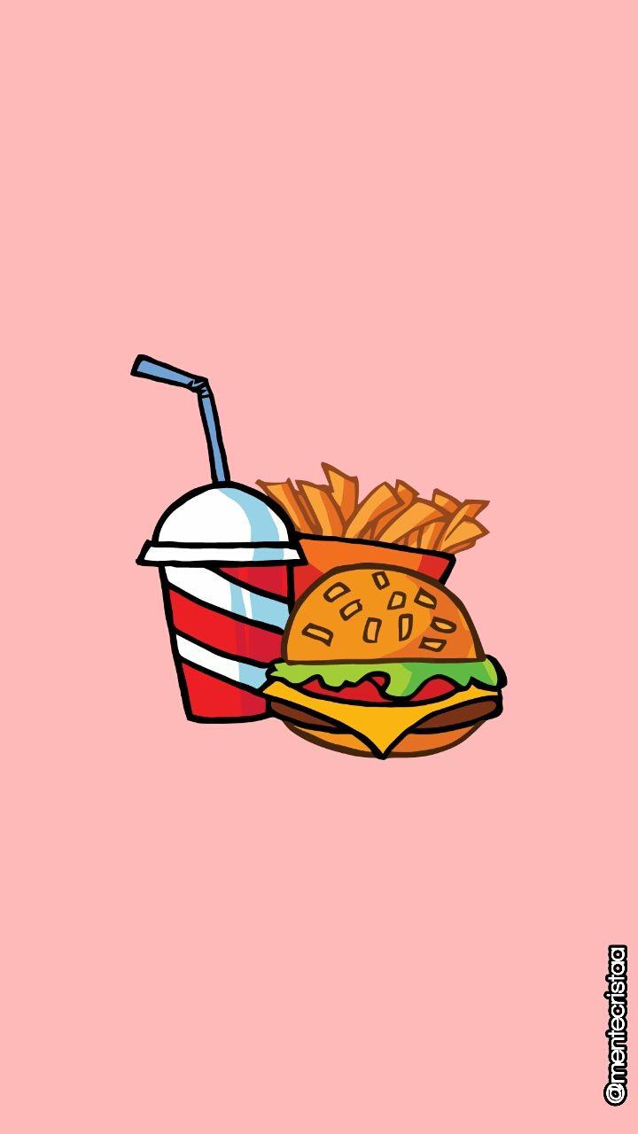 720x1280 aesthetic wallpaper. Imagens de hamburguer, Imagens de lanches, Estampas japonesas