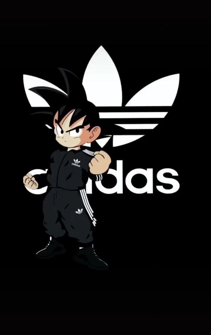 736x1167 Gogu Adidas. Dibujo de goku