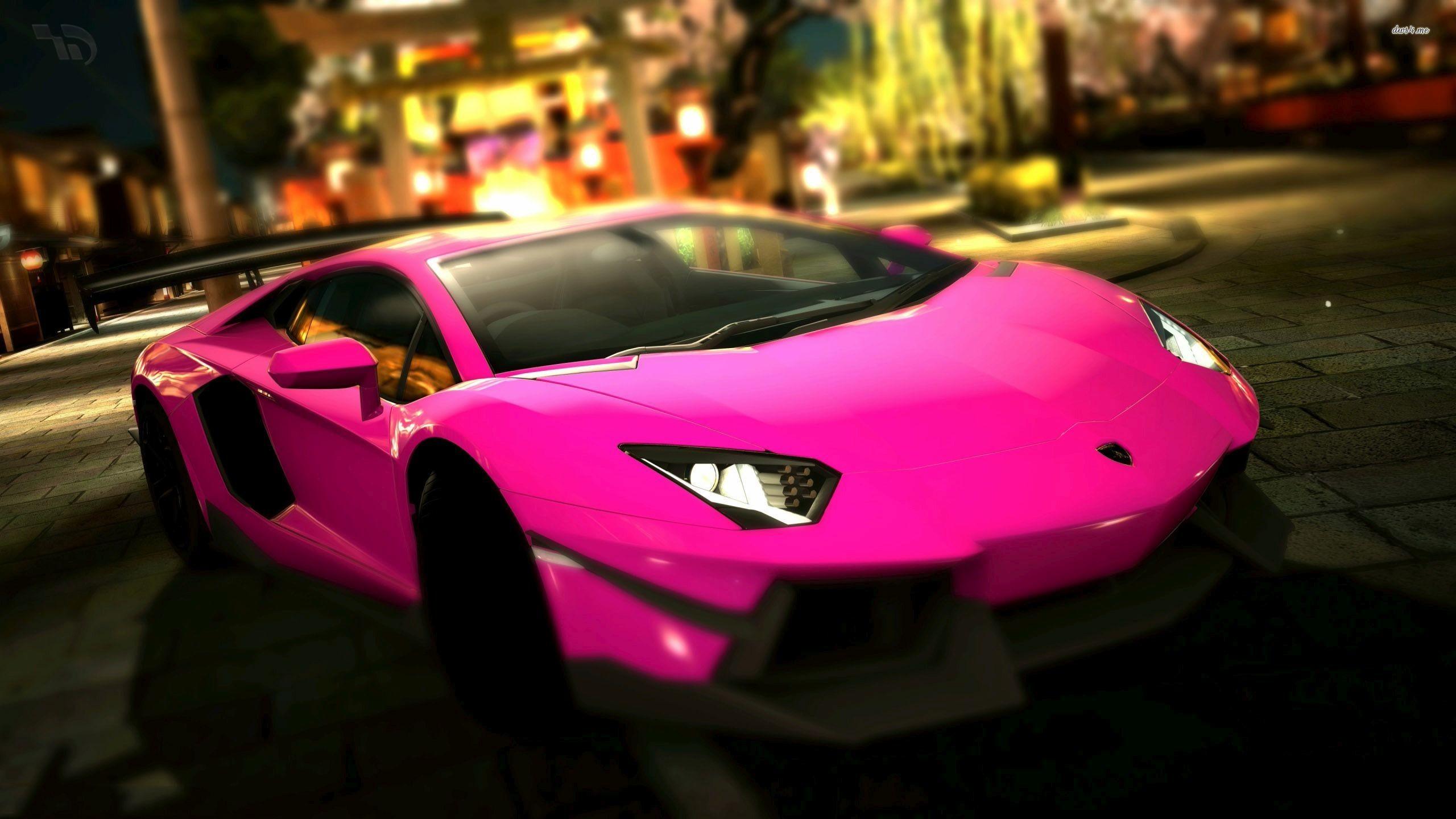 2560x1440 Pink Cars Wallpaper HD for Desktop