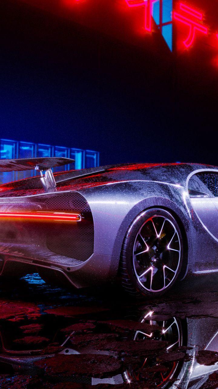 720x1280 imposing wallpaper Bugatti Chiron neon lights luxury car 7201280 wallpaper. Luxury cars, Bugatti chiron, Sports cars luxury