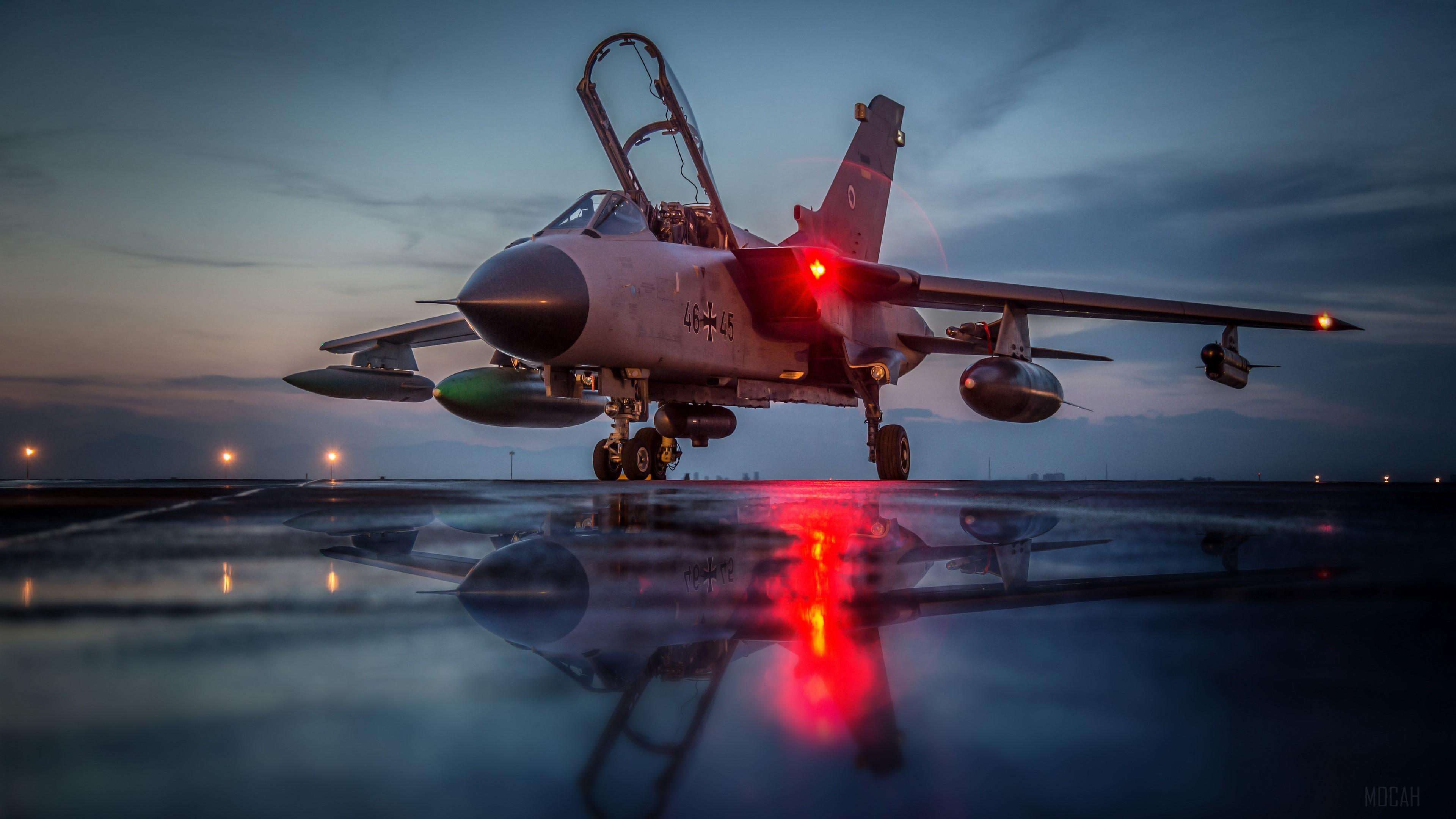 3840x2160 Aircraft, Jet Fighter, Panavia Tornado, Reflection, Warplane 4k Gallery HD Wallpaper
