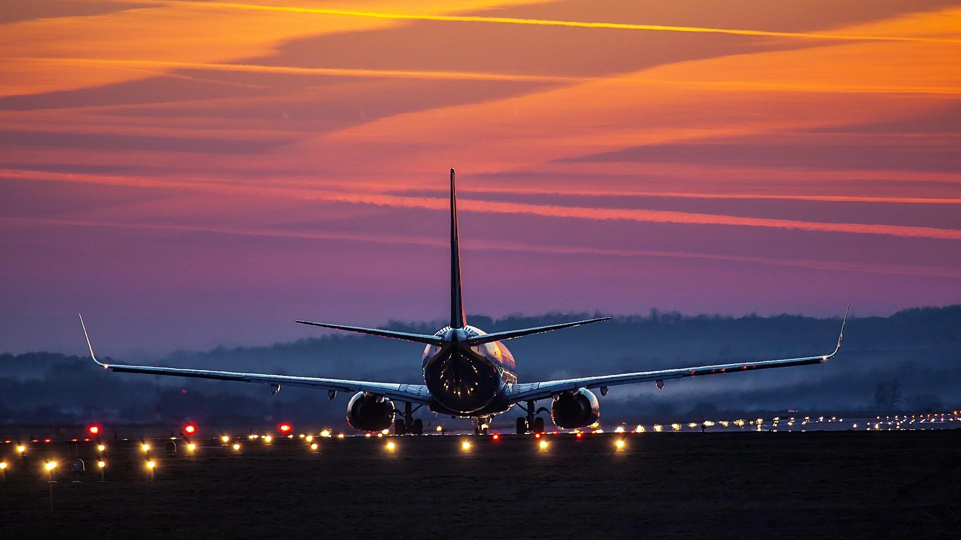 1920x1080 Desktop Wallpaper Boeing Airplane, Sunset, HD Image, Picture, Background, 2reyfu