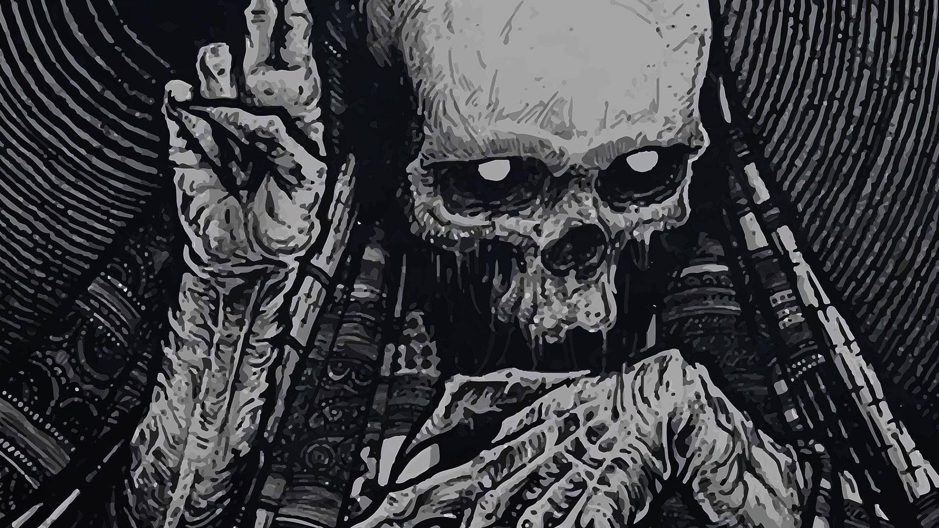 1920x1080 Download Illuminati Scary Skeleton Drawing Wallpaper