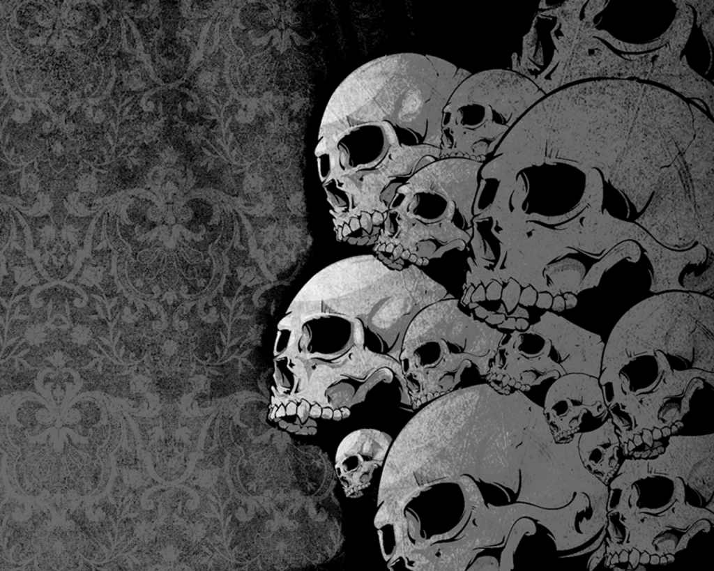 1024x819 Skull Drawing Wallpaper