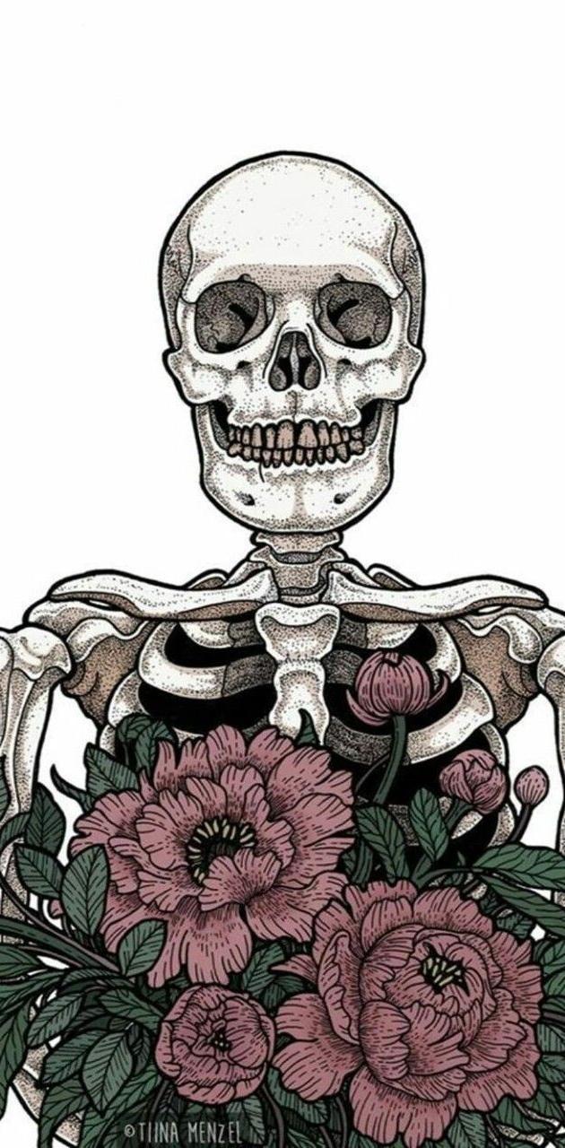 630x1280 Human skeleton wallpaper
