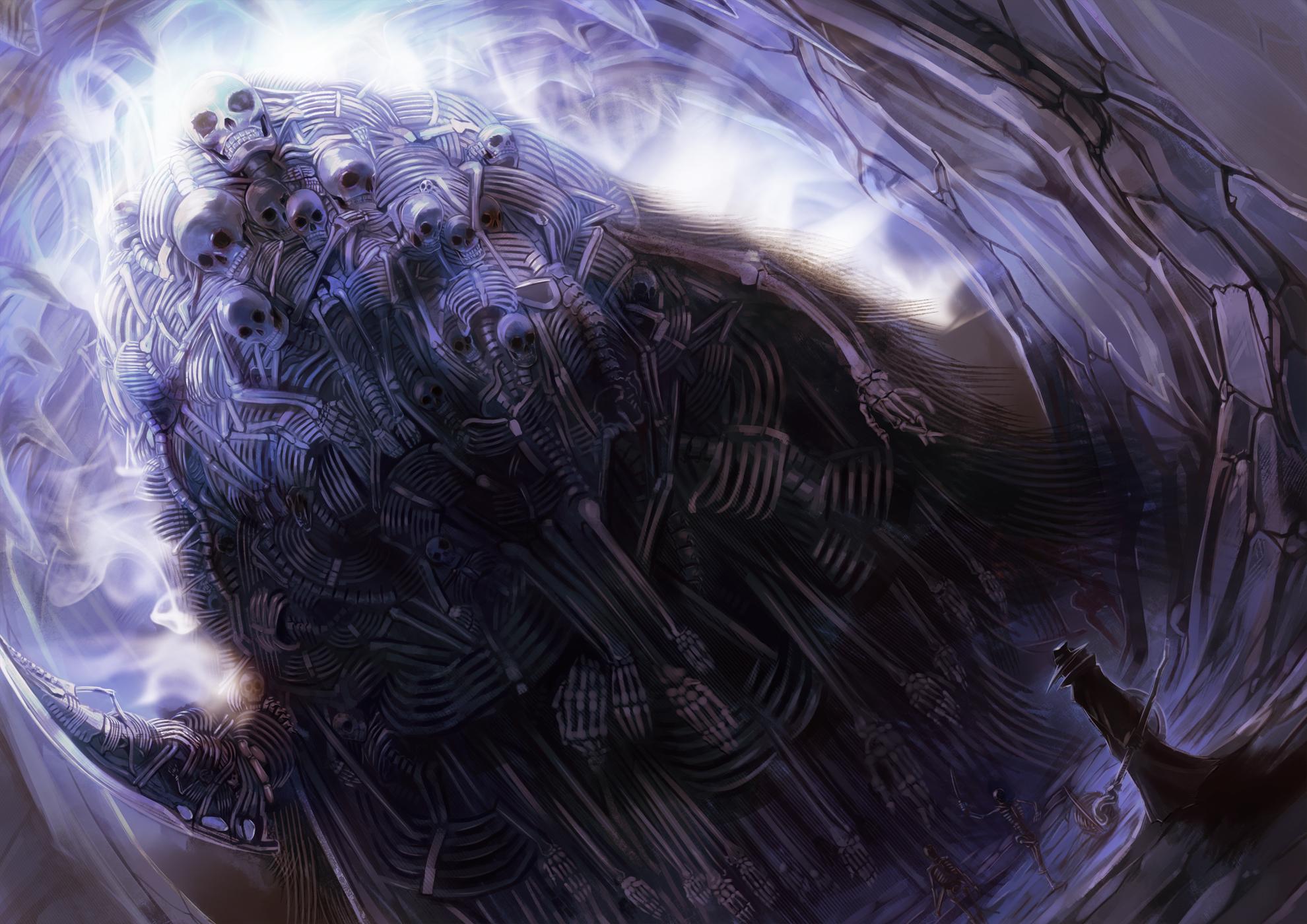 1980x1400 dark, Souls, Nito, Drawing, Purple, Evil, Skull, Skeleton Wallpaper HD / Desktop and Mobile Background