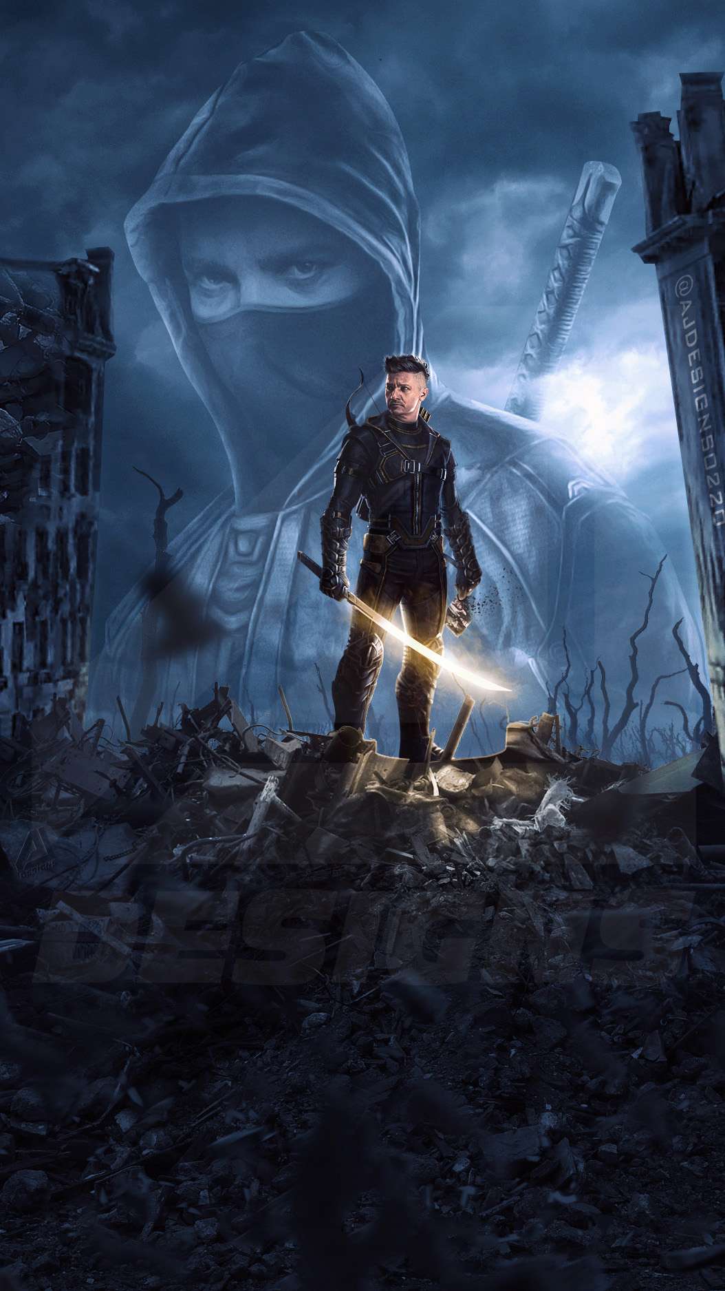 1054x1875 The Hawkeye Avengers Endgame IPhone Wallpaper Wallpaper : iPhone Wallpaper