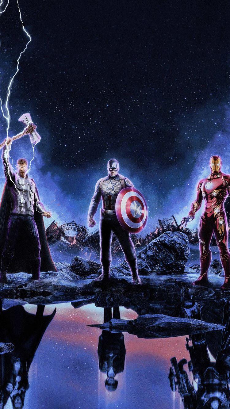750x1334 The Trinity Avengers Endgame HD Movies 4K Image P. iPhone Wallpaper Free Download