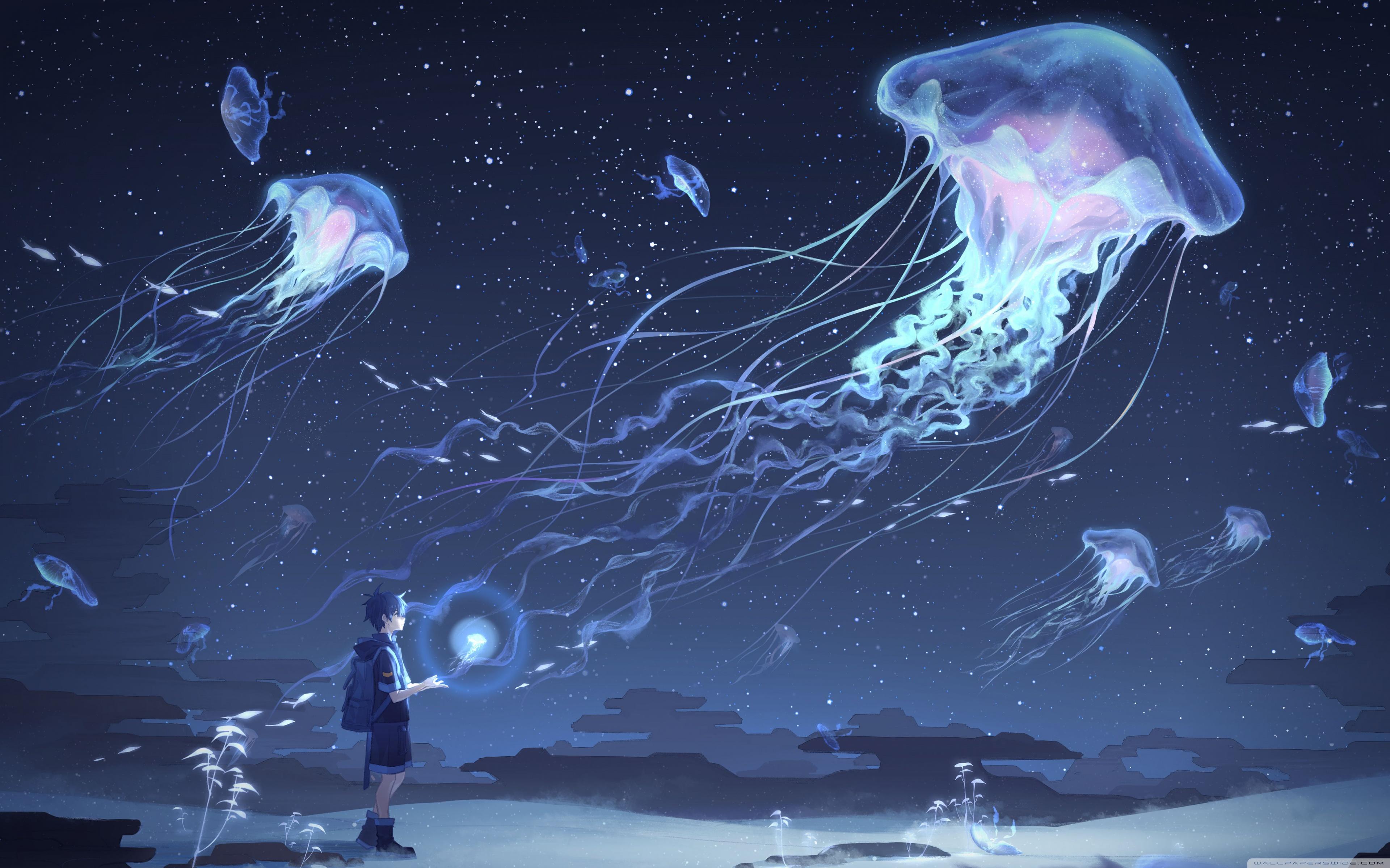 3840x2400 Jellyfish Art Ultra HD Desktop Background Wallpaper for : Widescreen & UltraWide Desktop & Laptop : Multi Display, Dual Monitor : Tablet