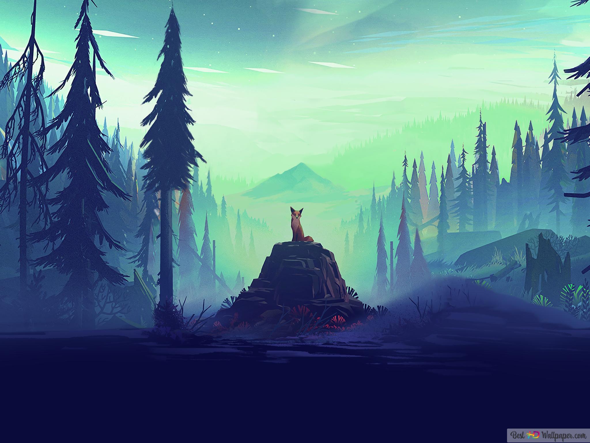 2048x1536 Forest Fox 4K wallpaper download