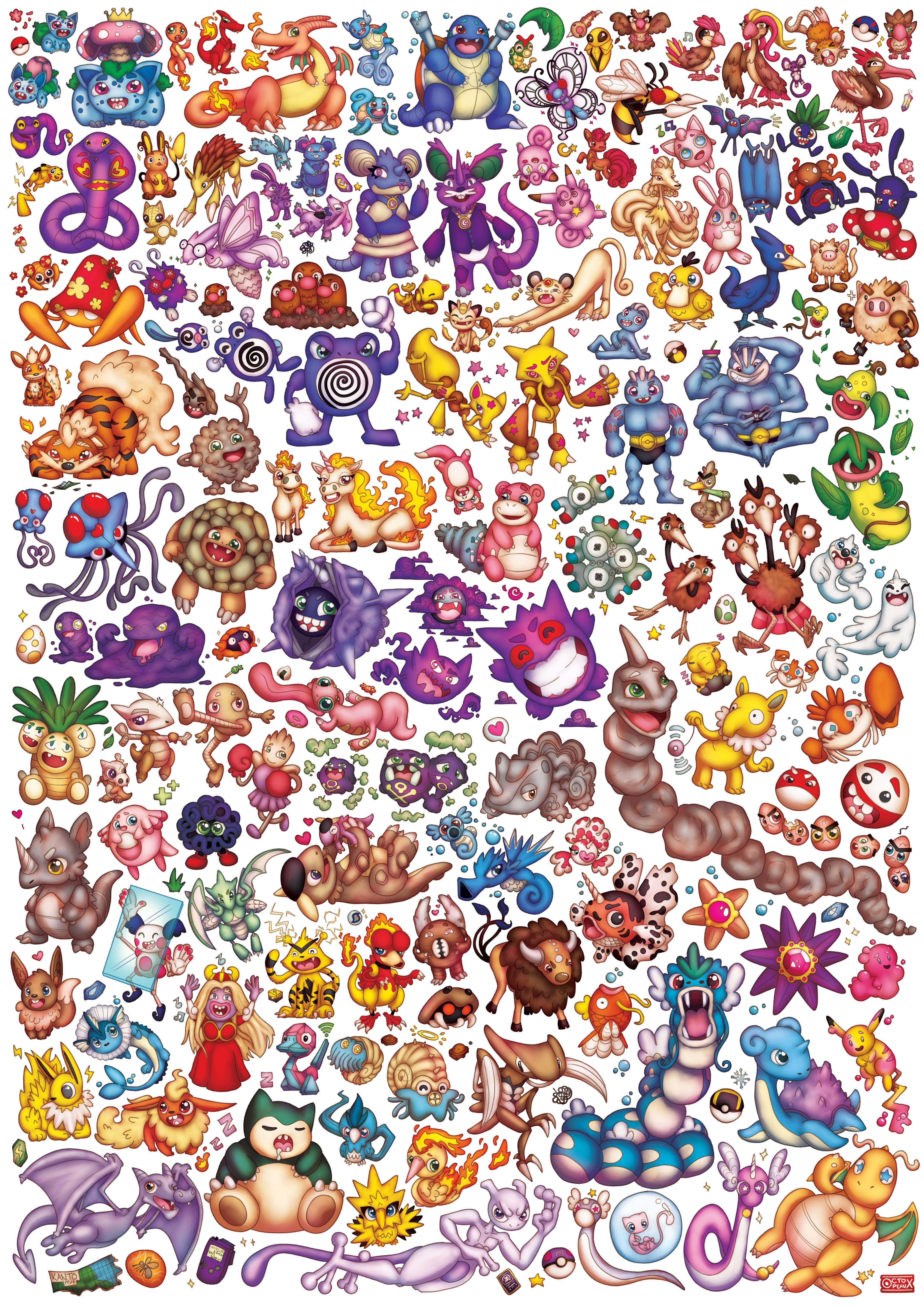4960x7015 ALL 151 POKEMON DRAWN BY ME!