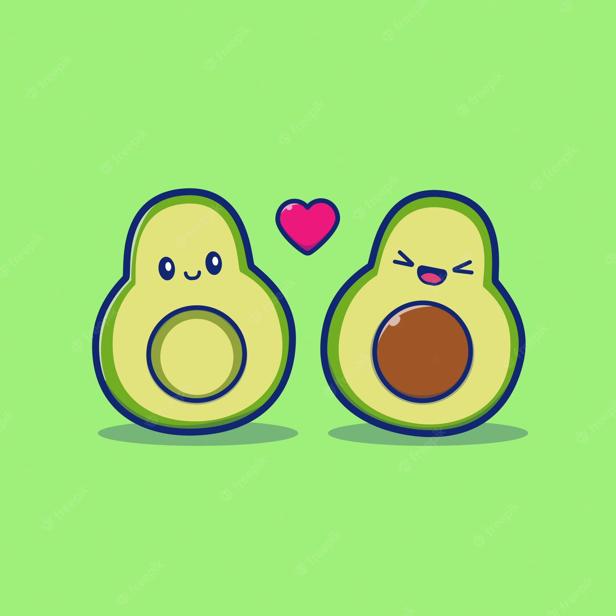 2000x2000 Kawaii Avocado Image