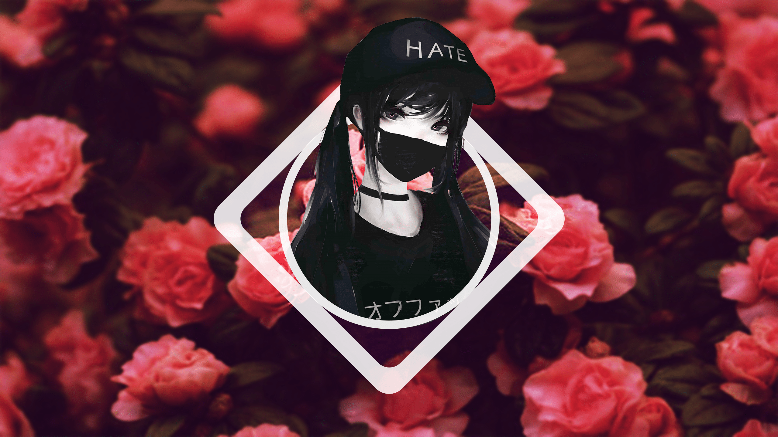 2560x1440 Emo, Picture In Picture, Roses, Aoi Ogata, Blurred Gallery HD Wallpaper