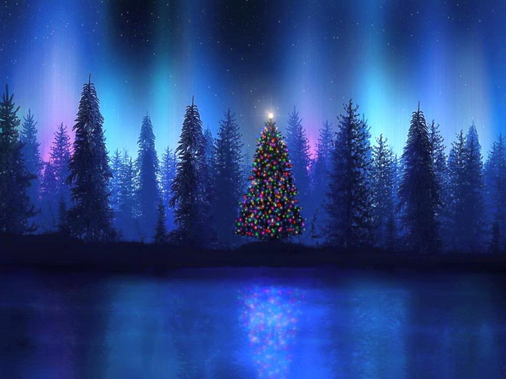 1024x768 Christmas Night Free Desktop Christmas Wallpaper. Download