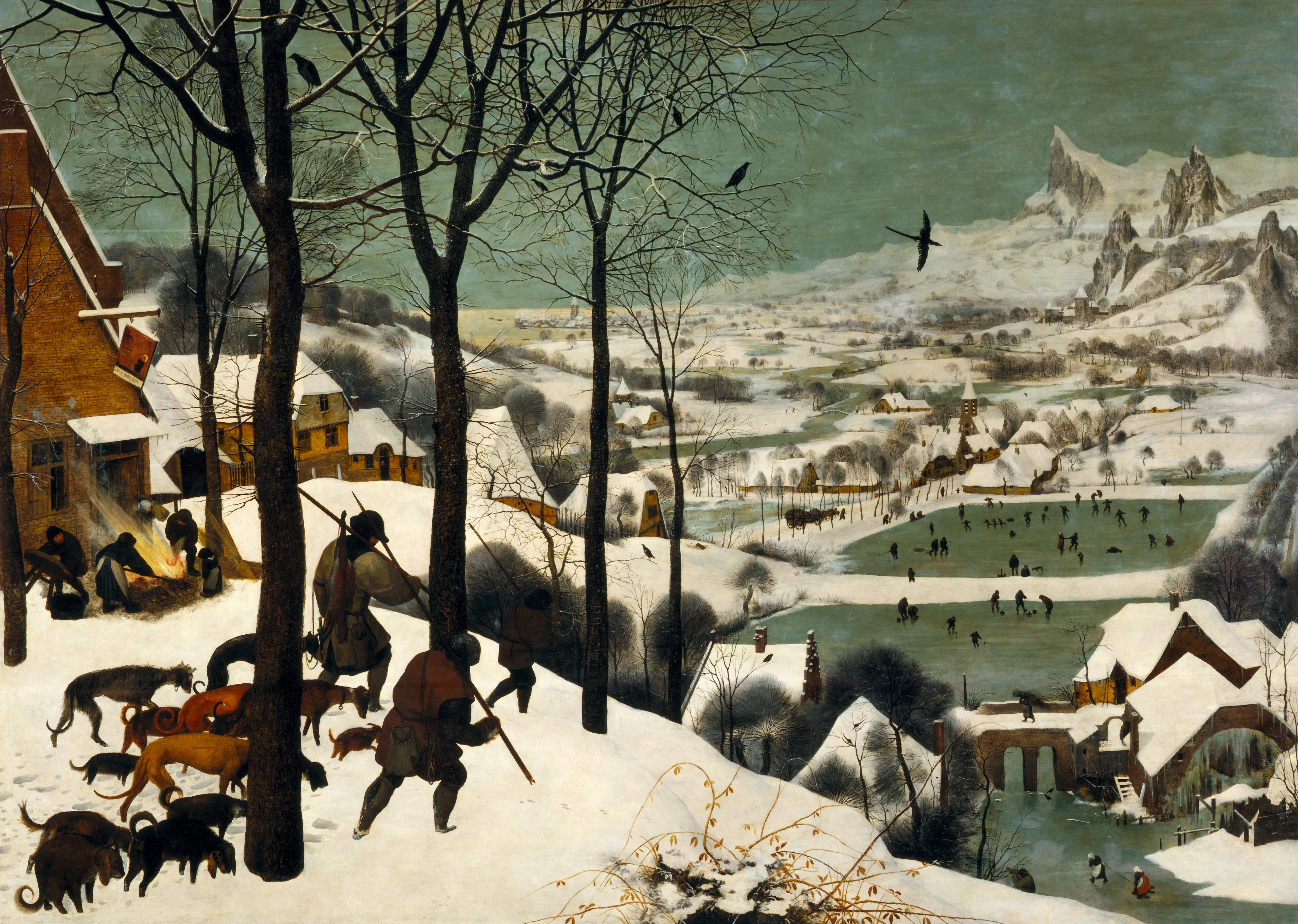 6819x4853 Pieter Bruegel the Elder in the Snow (Winter) Art