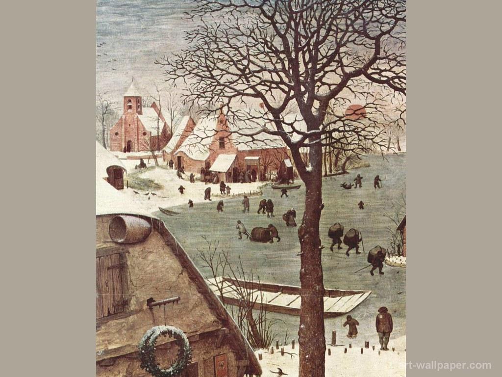 1024x768 Pieter Bruegel the Elder, The Census at Bethlehem, d