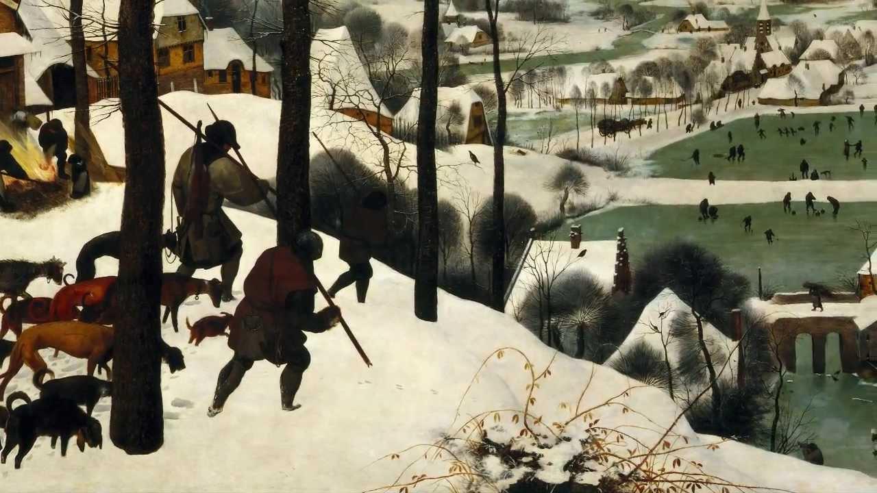1280x720 Pieter Bruegel the Elder, Hunters in the Snow (Winter)