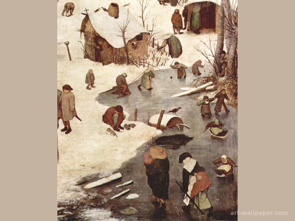 1024x768 Pieter Bruegel the Elder, The Census at Bethlehem, d
