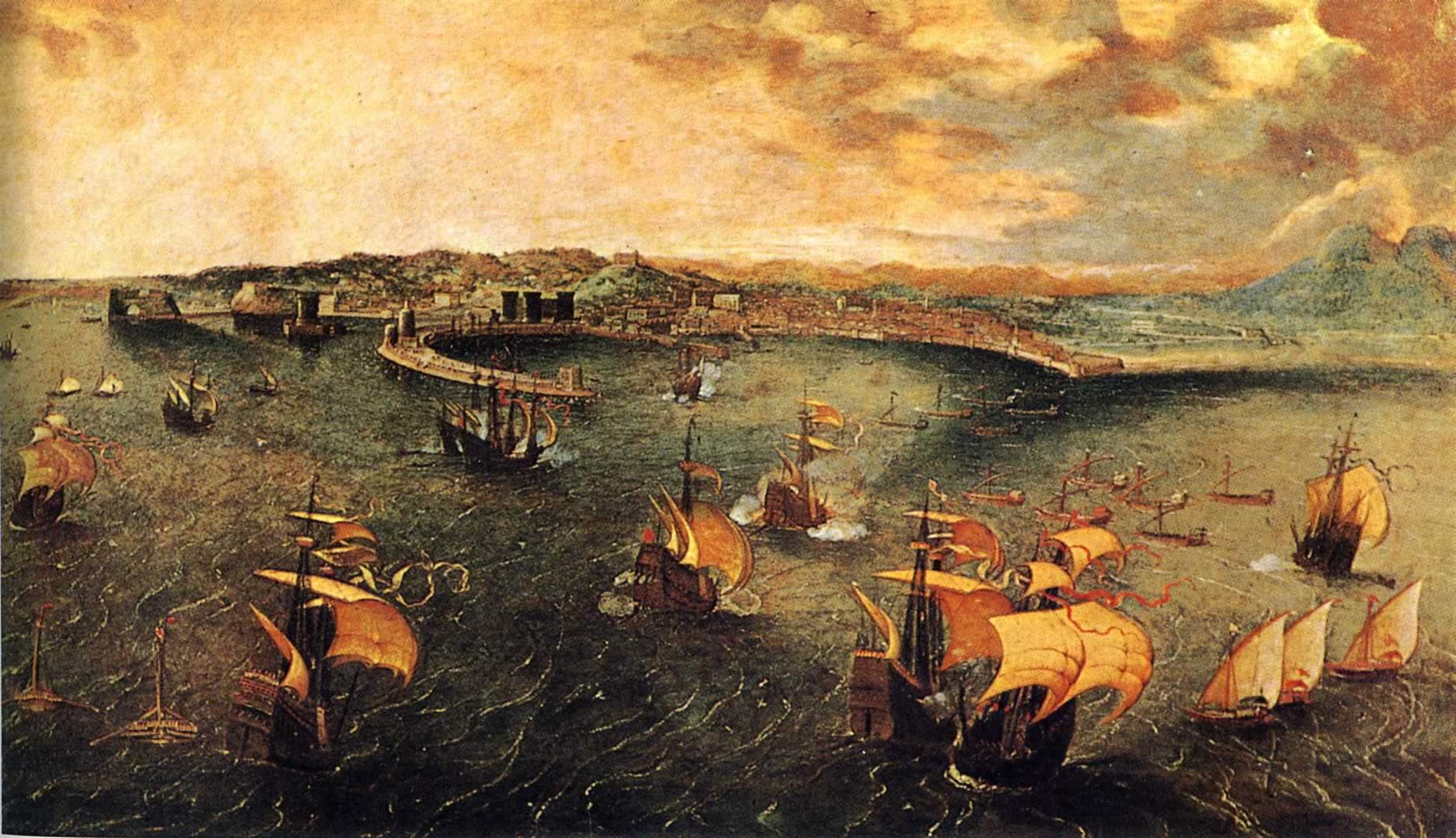 1876x1080 Naval Battle In The Gulf Of Naples Bruegel The Elder Wallpaper Image