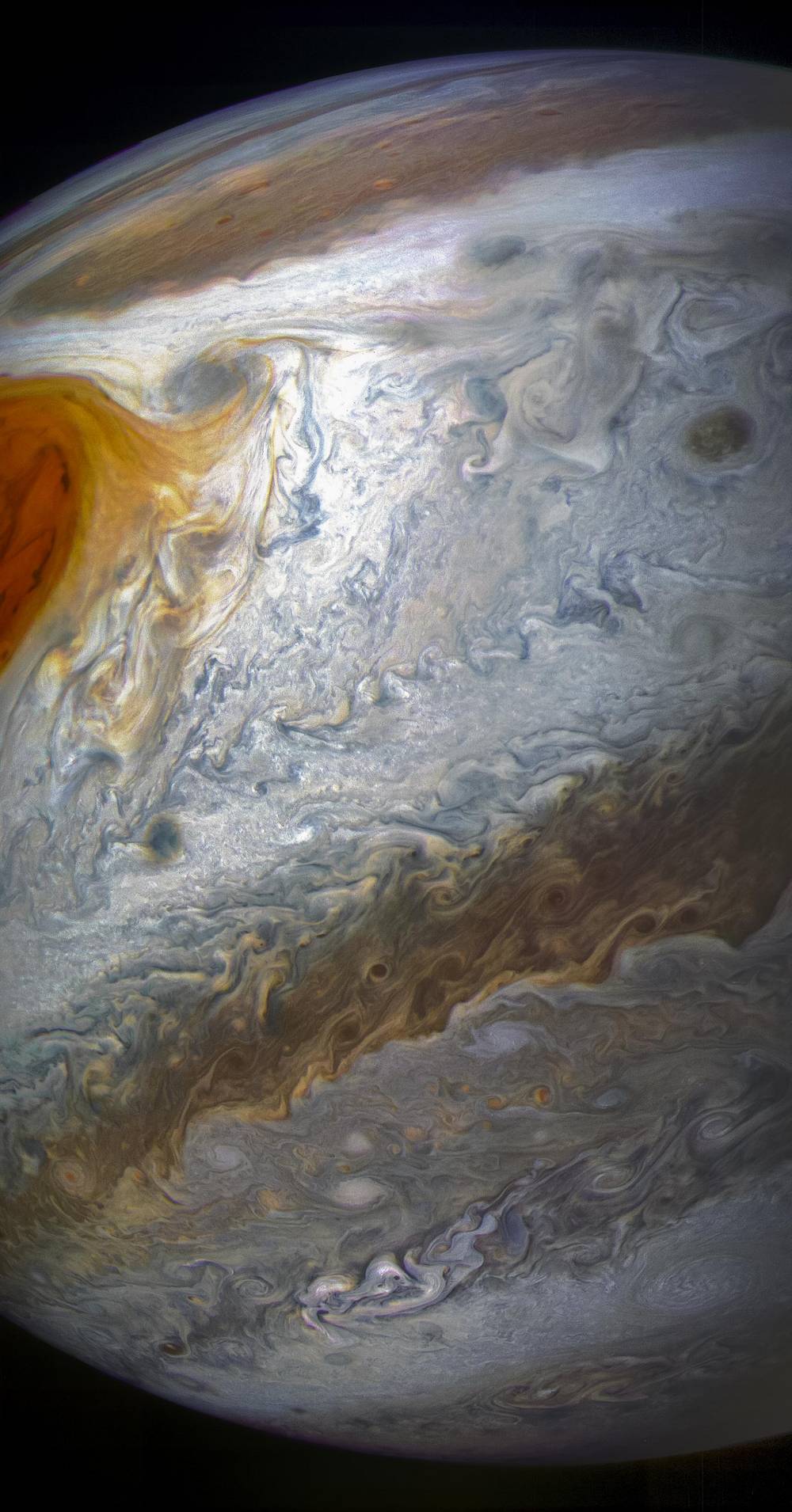 1000x1910 Beautiful Jupiter wallpaper by Juno space probe