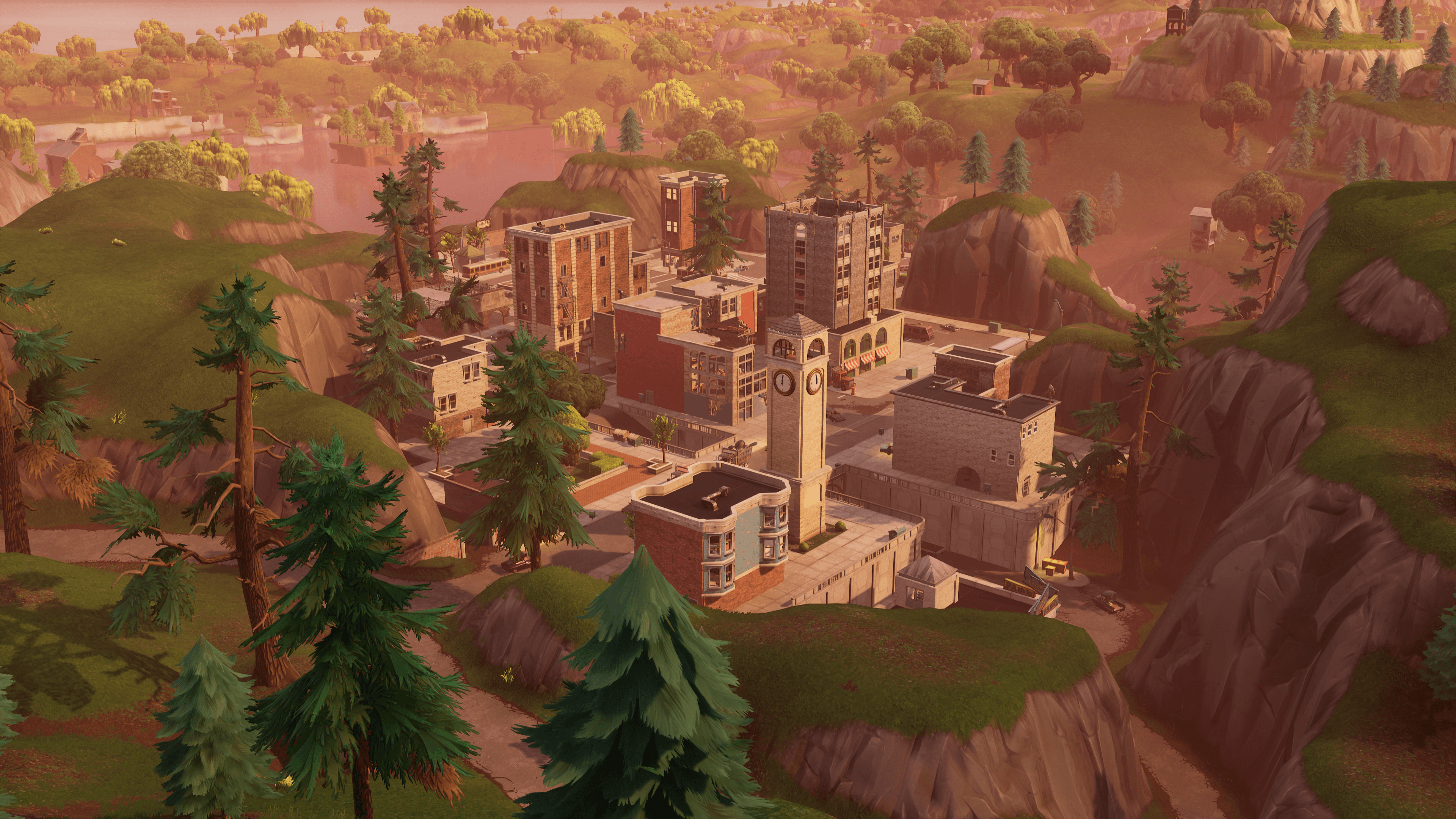 3840x2160 Tilted Towers Fortnite Wallpaper