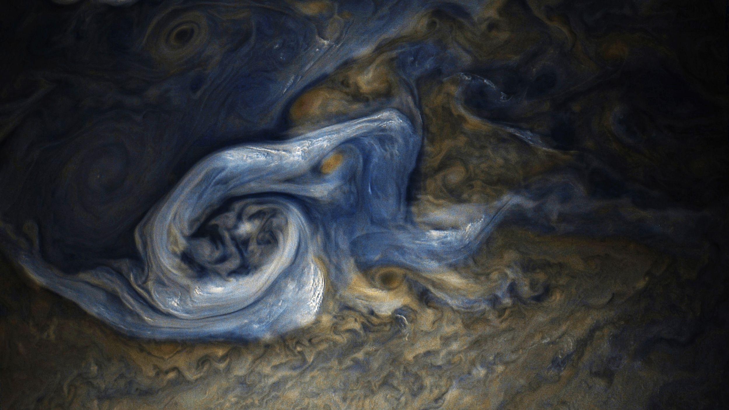2500x1406 Jovian Tempest. Space. Nasa, Nasa image, Juno spacecraft
