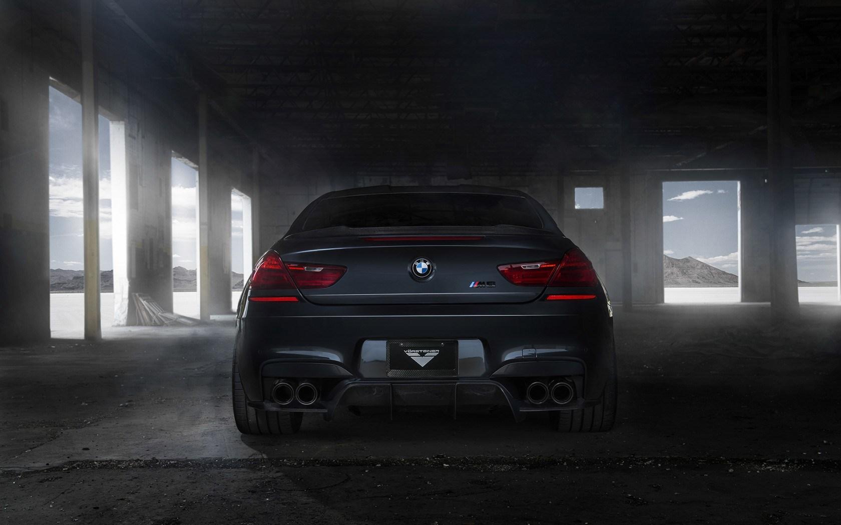 1680x1050 BMW M6 Coupe F13 Black Tuning Car Rear