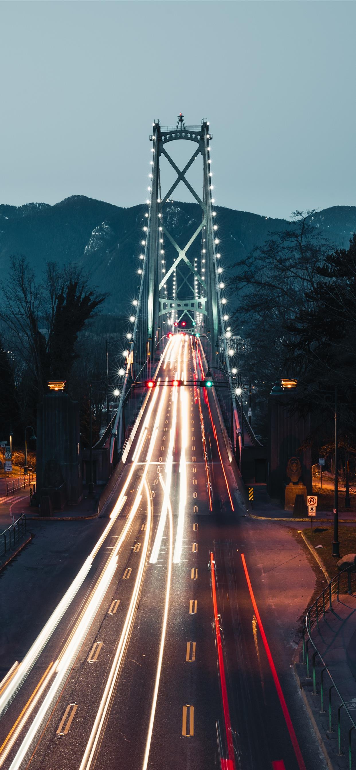 1242x2688 Lions Gate Bridge Vancouver Canada iPhone X Wallpaper Free Download