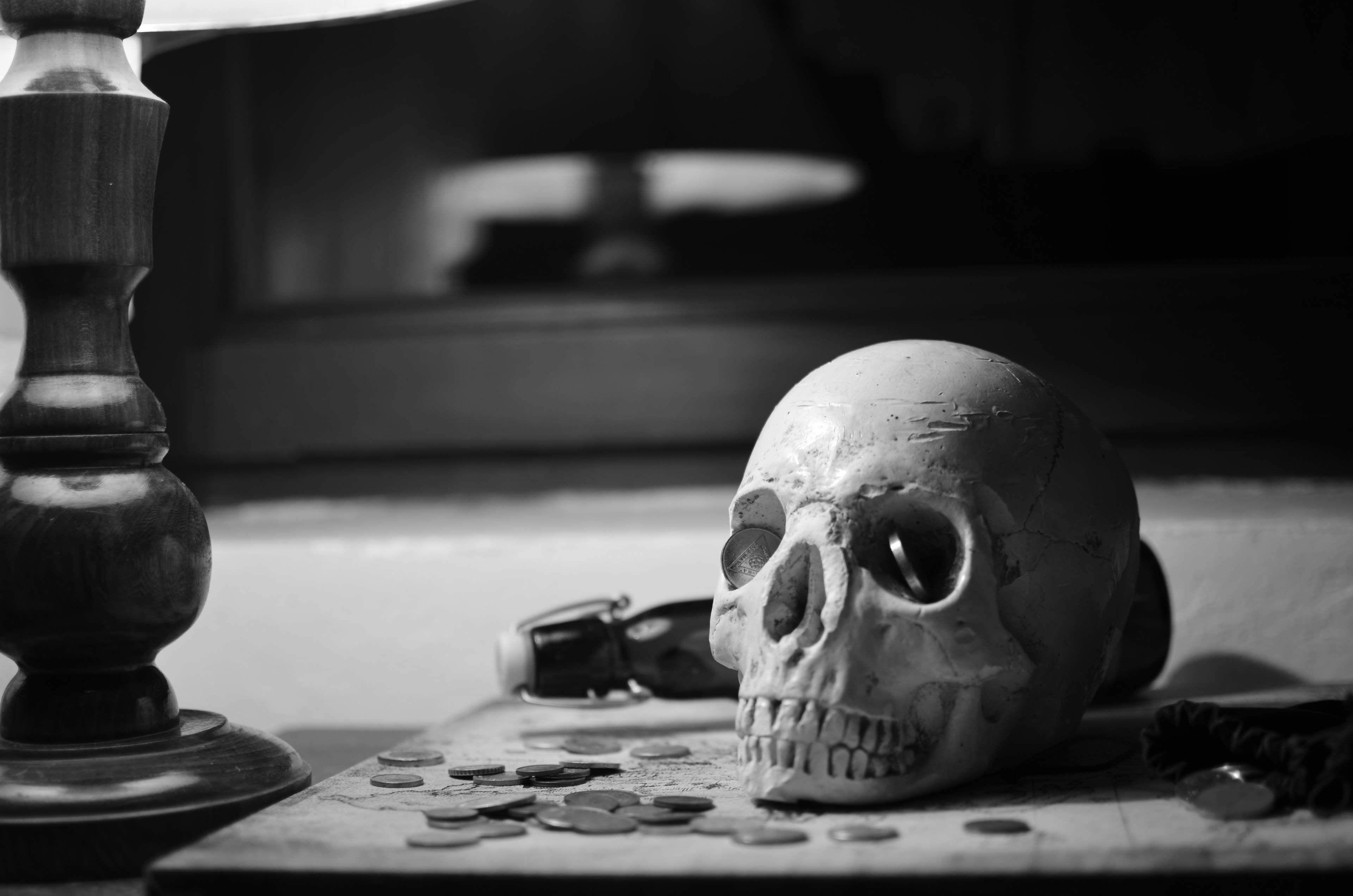 3840x2543 pirate, skull 4k wallpaper and background