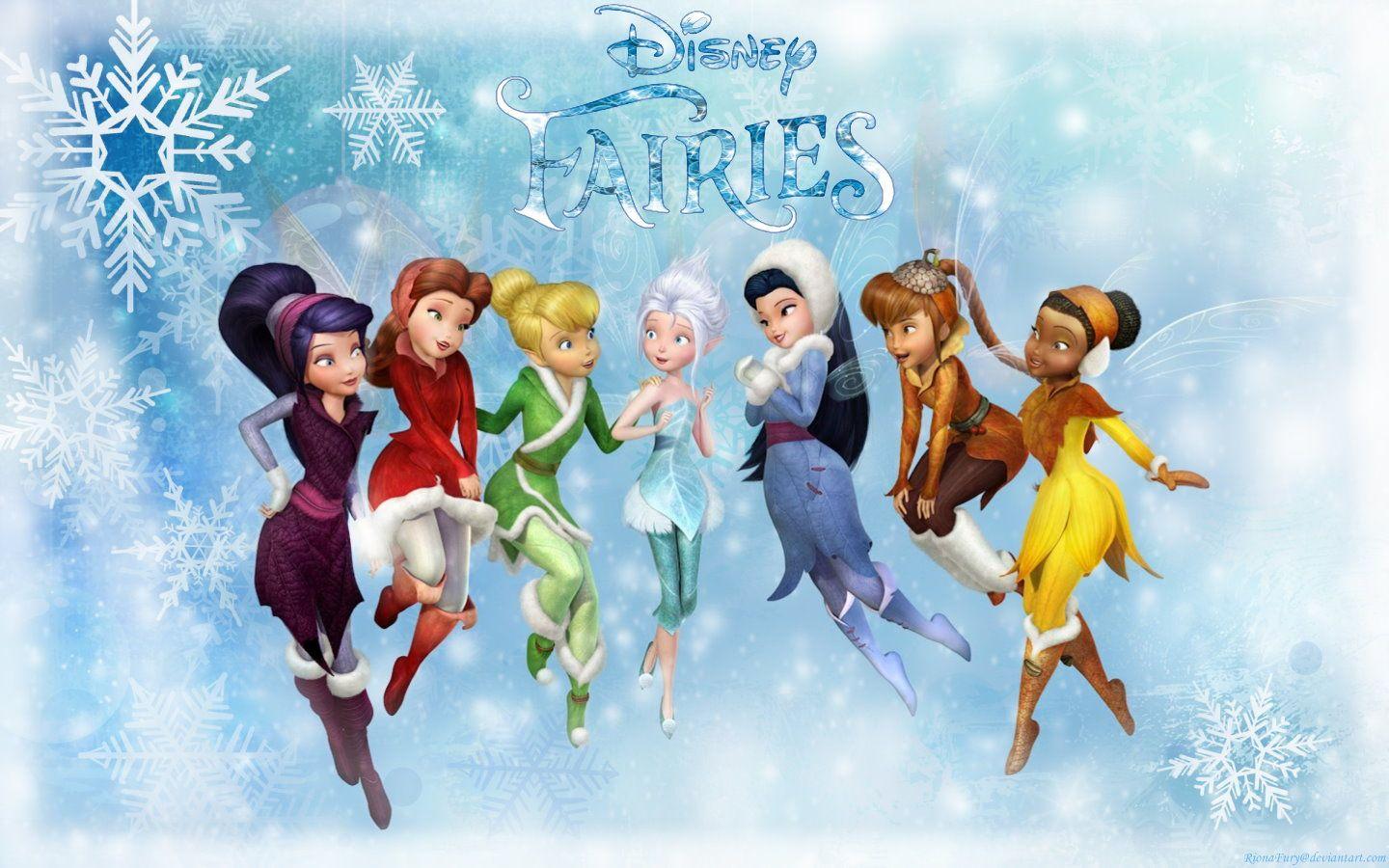 1440x900 Disney Fairies Wallpaper: Winter Fairies. Disney fairies, Secret of the wings, Disney