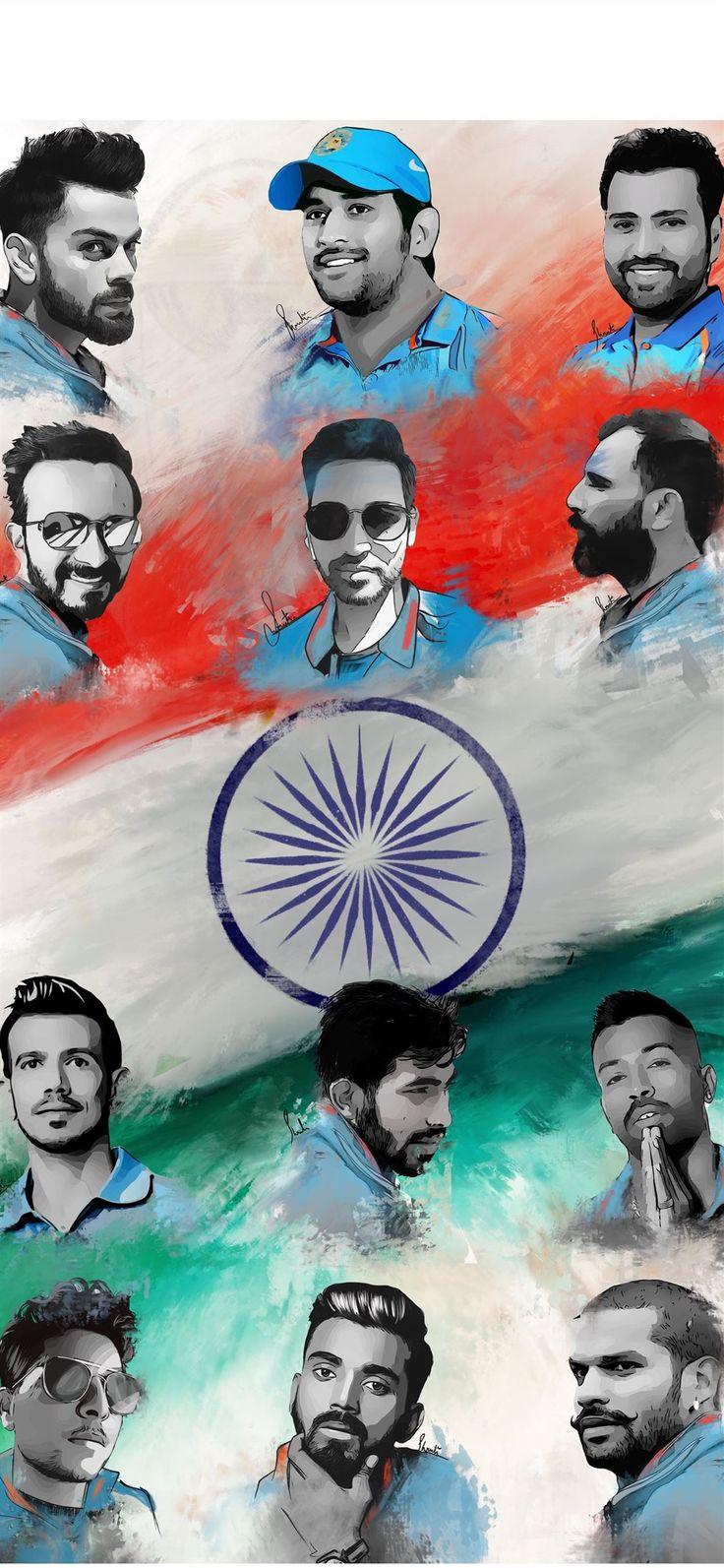 736x1593 Fan art Indian cricket team iPhone X Wallpaper
