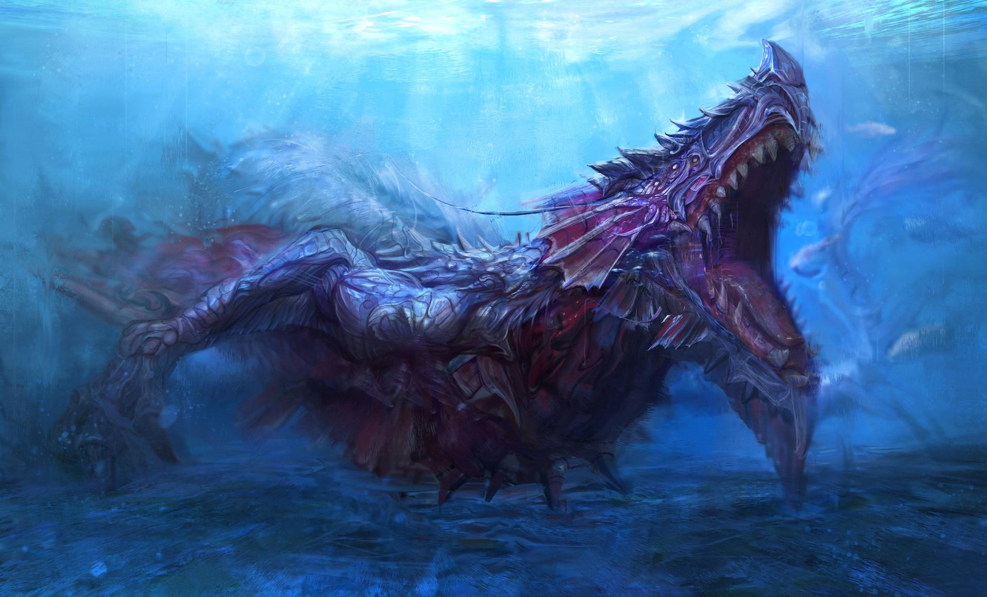 1920x1162 Sea Monster Underwater Creature Wallpaper, HD Artist 4K Wallpaper, Image, Photo and Background