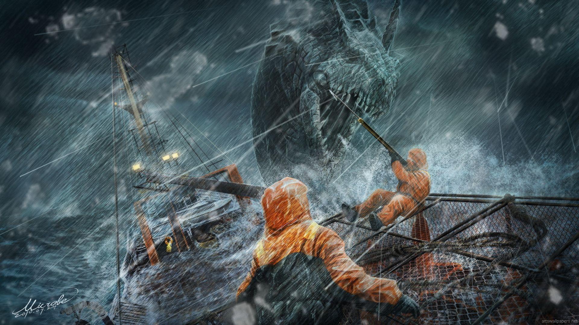 1920x1080 Sea Monsters Wallpaper