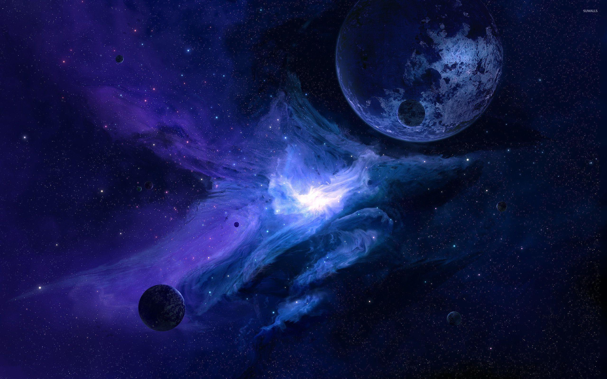 2560x1600 Blue Galaxy Wallpaper